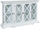 Jofran Inc. Carrington Brushed White Small Breakfront Cabinet-0