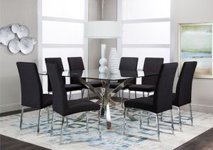 Classic Black 9-Pc Dining Set