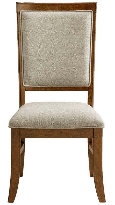 Elements International Phillipe Cherry/Gray Dining Side Chair-1