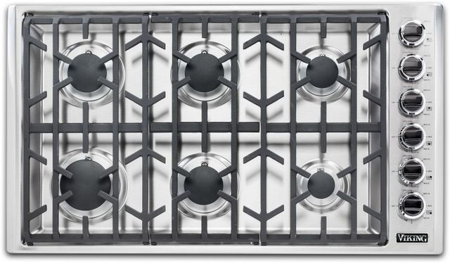 Viking®  5 Series 36" Stainless Steel Liquid Propane Cooktop-0