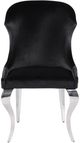 Coaster® Cheyanne 2-Piece Black/Polished Chrome Upholstered Dining Side Chair Set-1