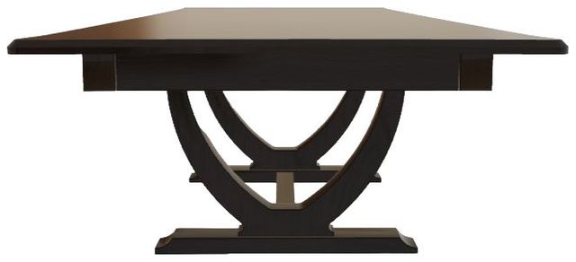Mavin Customizable 38" x 84" Concave Extendable Dining Table with 12" Leaf-2