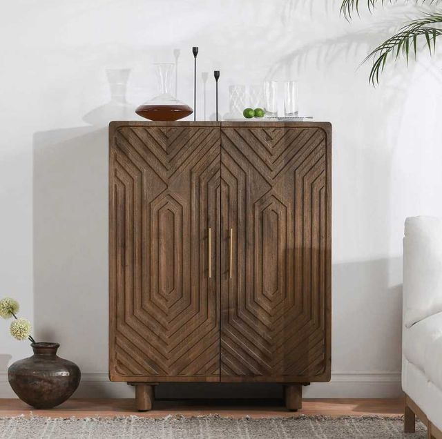 Classic Home Holmes Artisan Brown Bar Cabinet-1