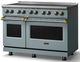 Viking® 5 Series 48" Novembery Sky Pro Style Induction Range with Brushed Brass Trim-3