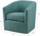 Olliix by Madison Park Teal Multi Tyler Swivel Chair-1