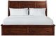 Elements International Sullivan Rich Cherry Upholstered King Storage Panel Bed-2