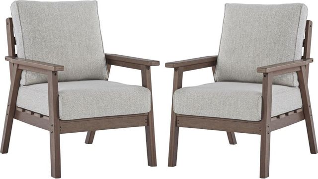 Signature Design by Ashley® Emmeline 4-Piece Beige/Brown Outdoor Seating Set-3