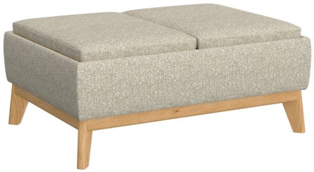 Emerald Home Reverie Gray Ottoman with Storage and Trays-0