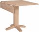 John Thomas Furniture® Customizable Select Unfinished Square Dropleaf Pedestal Table-0