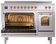 Ilve® Nostalgie II Series 48" Stainless Steel Pro Style Induction Range-1