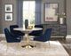 Coaster® Kella Natural Marble Round Dining Table with Gold Base-2