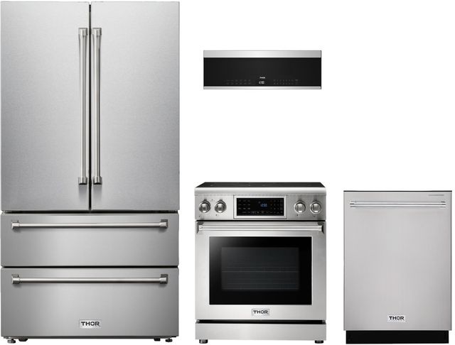 Thor Kitchen® 4 Piece Stainless Steel Electric Kitchen Package-0