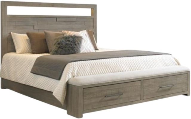 Riverside Furniture Intrigue Hazelwood Queen LED Panel Storage Bed-0