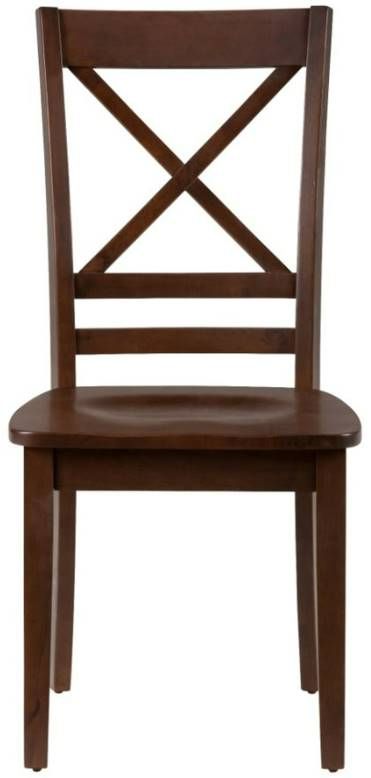 Jofran Inc. Simplicity Caramel X Back Dining Side Chair-2