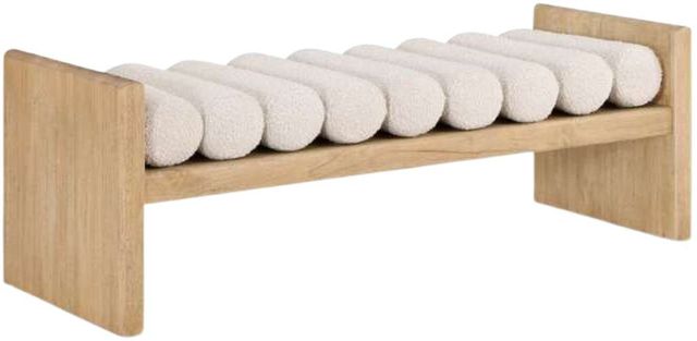 Meridian Furniture Waverly Cream/Natural 52" Upholstered Bench-0