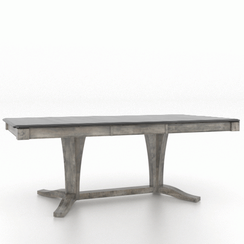 Canadel Customizable Gourmet 82" VR Base Dining Table with One Removable Leaf-1