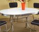 Coaster® Retro White Plated Dining Table with Chrome Silver Base-3