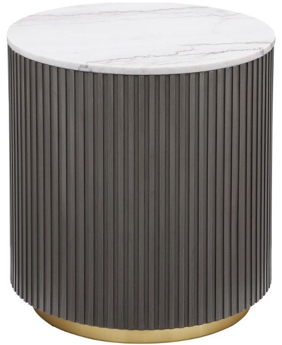 Coaster® Jason 3-Piece White Top Occasional Table with Charcoal/Gold Base Set-1