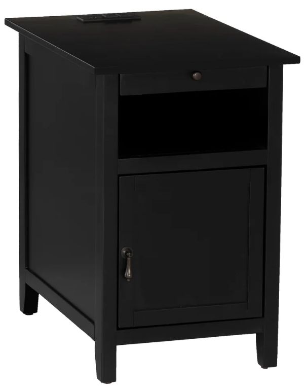 Powell® Butras Black Accent Table With USB-0