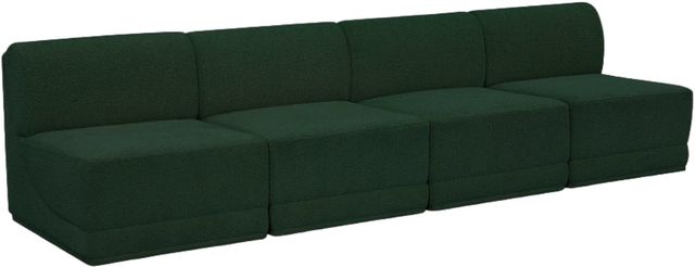Meridian Furniture Ollie 4-Piece Green 120" Sofa-0