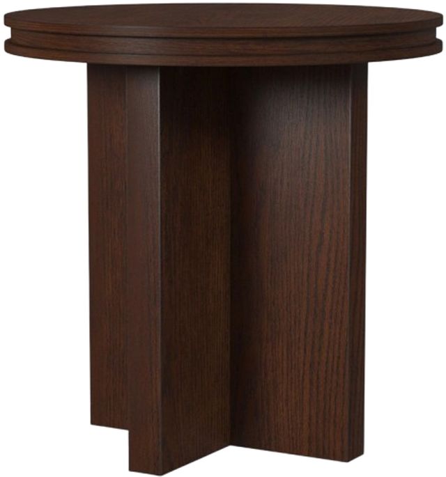Flexsteel® Waterfall Walnut Brown Round End Table-0