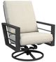 Homecrest™ Outdoor Living Customizable Sutton Cushion Aluminum/Fabric Outdoor High Back Swivel Rocker Chat Chair-0