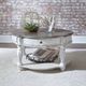 Liberty Furniture Magnolia Weathered Bark Cocktail Table with Antique White Base-1