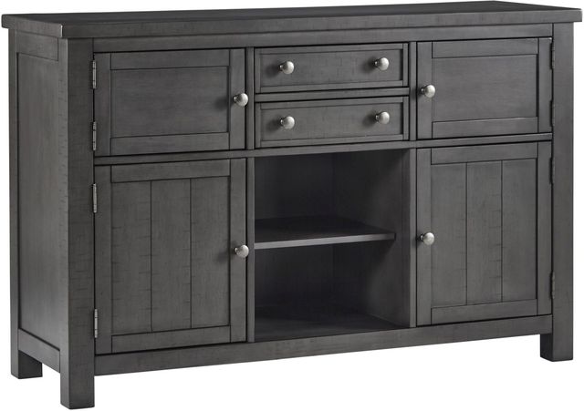 Signature Design by Ashley® Myshanna 8-Piece Gray Counter Height Dining Room Set-2