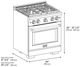 ZLINE Autograph Edition 30" Black Stainless Steel Pro Style Gas Range with 4 Burner Cooktop-2