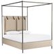 Four Hands Leigh Palm Ecru Canopy Bed-0