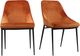 Moe's Home Collection Sedona 2-Piece Amber Orange Dining Side Chair Set-4