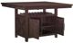 Homelegance® Oxton Cherry Brown Counter Height Table With Storage Base-3