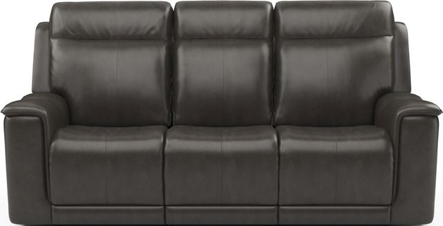 Flexsteel® Miller Slate Power Reclining Sofa with Power Headrest and Lumbar-1