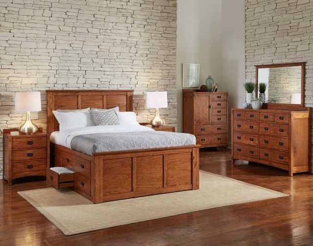 A-America® Mission Hill Harvest Queen Captain Bed-1