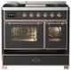 Ilve® Majestic III 40" Graphite Matte Pro Style Dual Fuel Liquid Propane Range with Triple Glass Door and Copper Trim-2