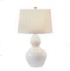 A & B Home White Glaze Table Lamp-1