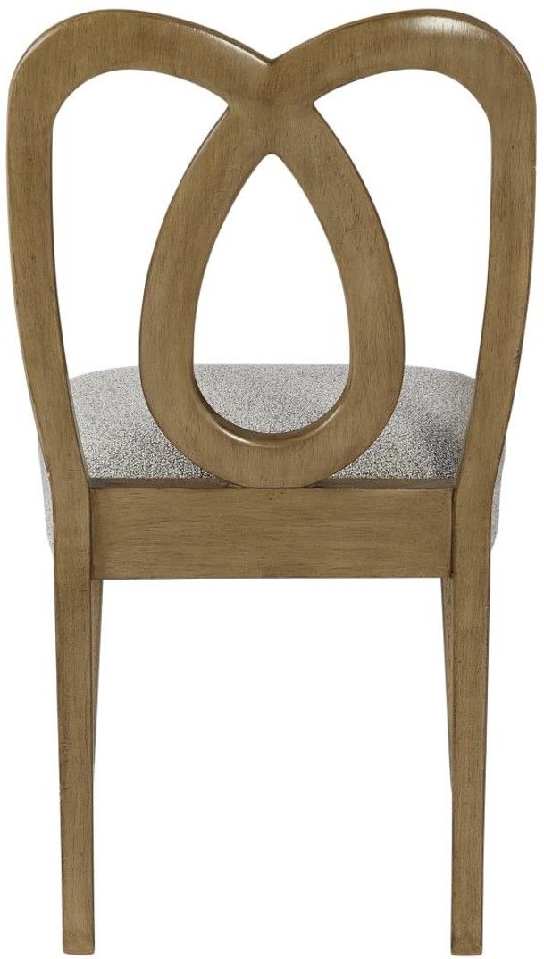 Bernards Calia Brown/Gray Carved Back Dining Side Chair-3