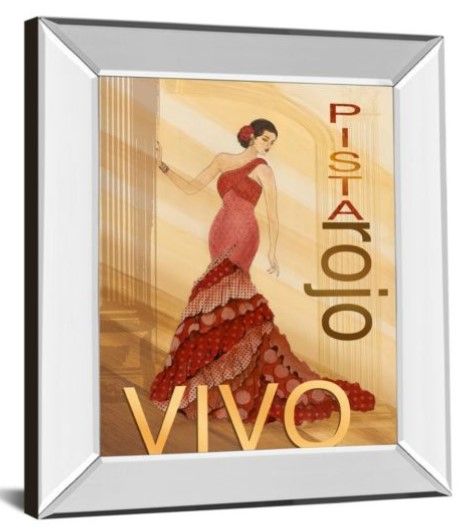 Classy Art Pista Rojo by Tava Studio Framed Wall Art-1