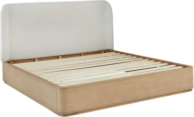 Modus Furniture Penny Buff Cream Ash/Oatmeal Eastern King Upholstered Platform Bed-2
