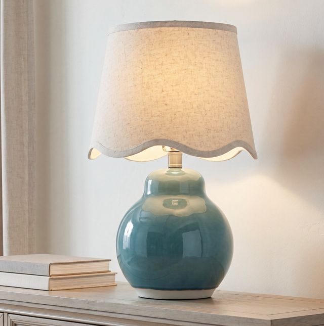 Signature Design by Ashley® Byronburg Beige/Blue Table Lamp-1