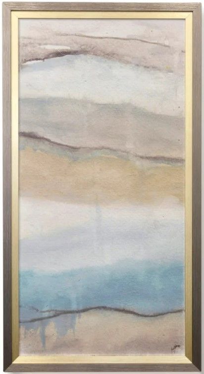 Stylecraft Fog Abstract I Blue/Gray/Off-White Wall Art-0