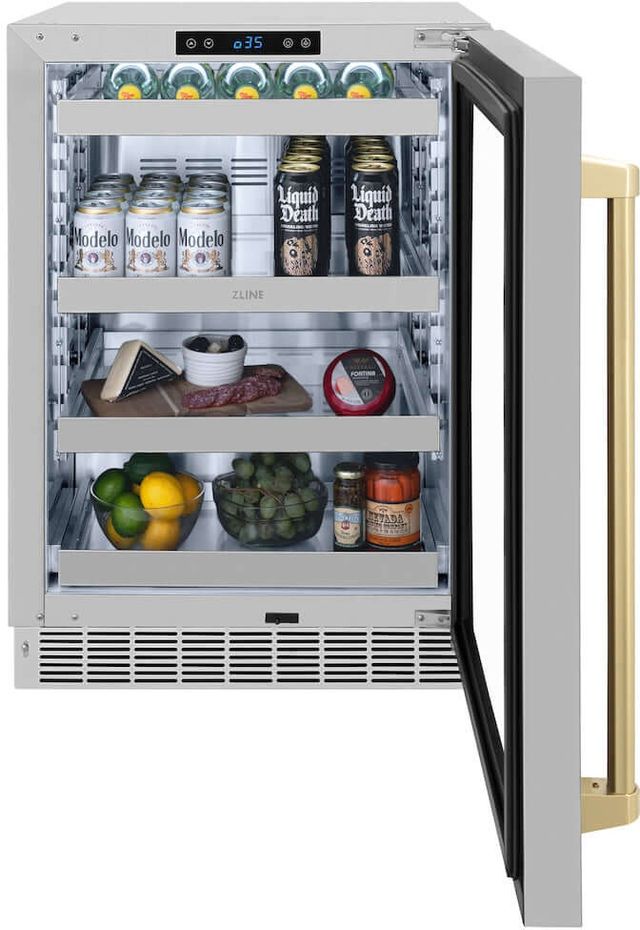 ZLINE Touchstone Autograph Edition 24" 5.2 Cu. Ft. Stainless Steel Beverage Center-3