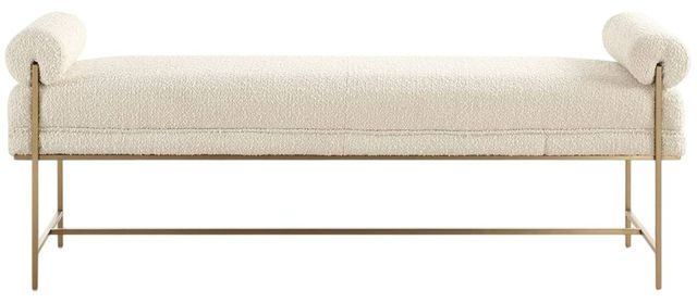 Uttermost® Bolster Pearl White Lounge Bench-3