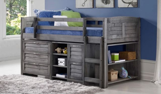 Donco Kids Louver Antique Gray Youth 3-Drawer Chest-1