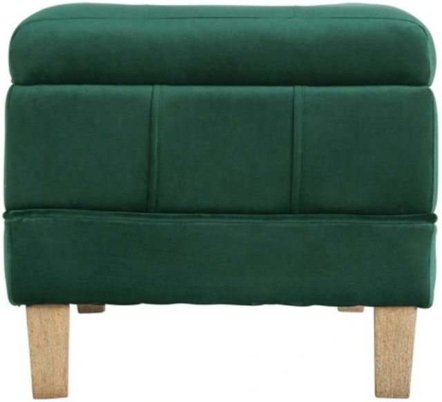 Elements International Crosby Royale Evergreen Storage Ottoman-2