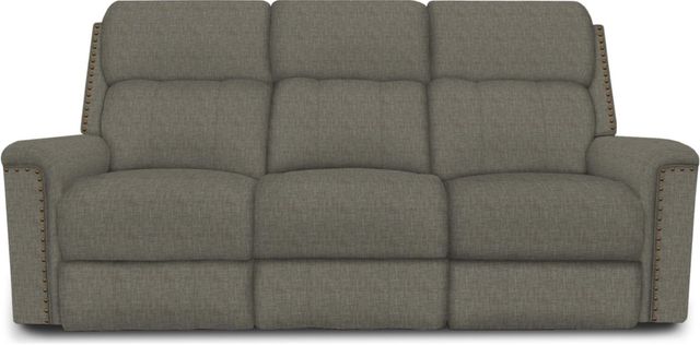 England Furniture Customizable EZ Motion Amity Dusty Double Reclining Sofa with Nailhead Trim-2