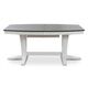 John Thomas Furniture® Cosmopolitan Milano Heather Gray Extension Dining Table with White Double Pedestal-3