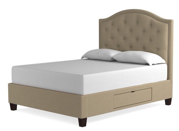 Bassett® Furniture Custom Upholstered Beds Vienna Arched Storage Bed-1