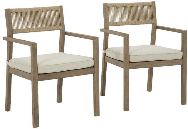 Signature Design by Ashley® Aria 5-Piece Brown Outdoor Dining Set-2