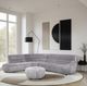 Porter International Designs Kenzo 3-Piece Gray Sectional-3